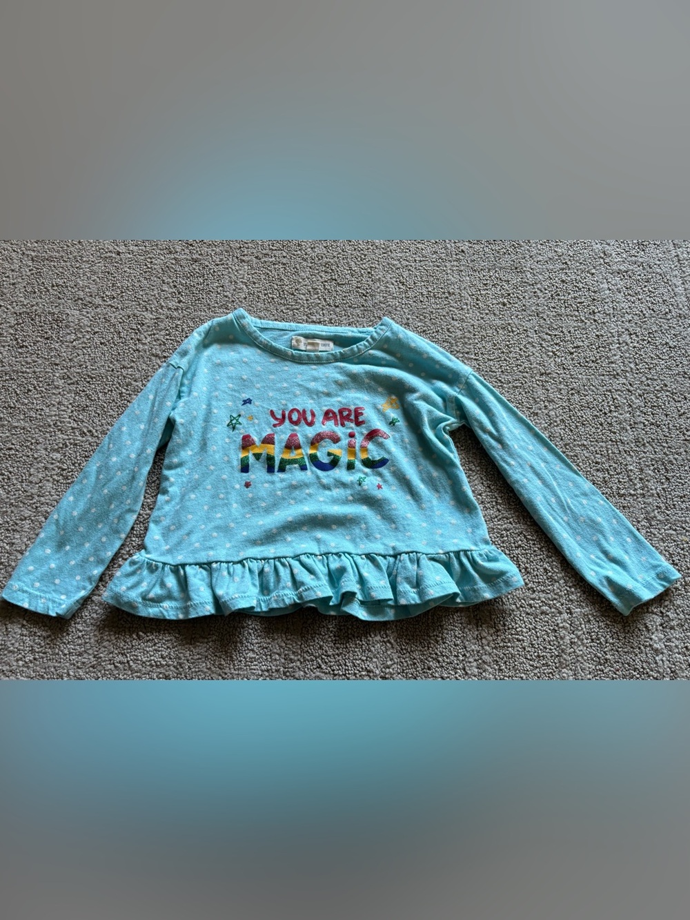 Kids 'You Are Magic' Teal Long-Sleeve Top
